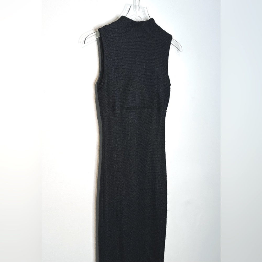 La Perla Black Maxi Mohair Wool Blend Sleeveless Sheath Dress Size 42 - Picture 5 of 12